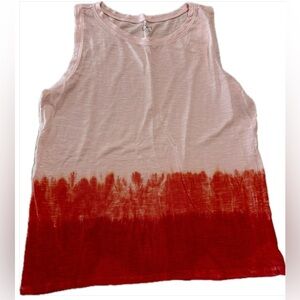 LOFT Pinkcoral dip ombré sleeveless top